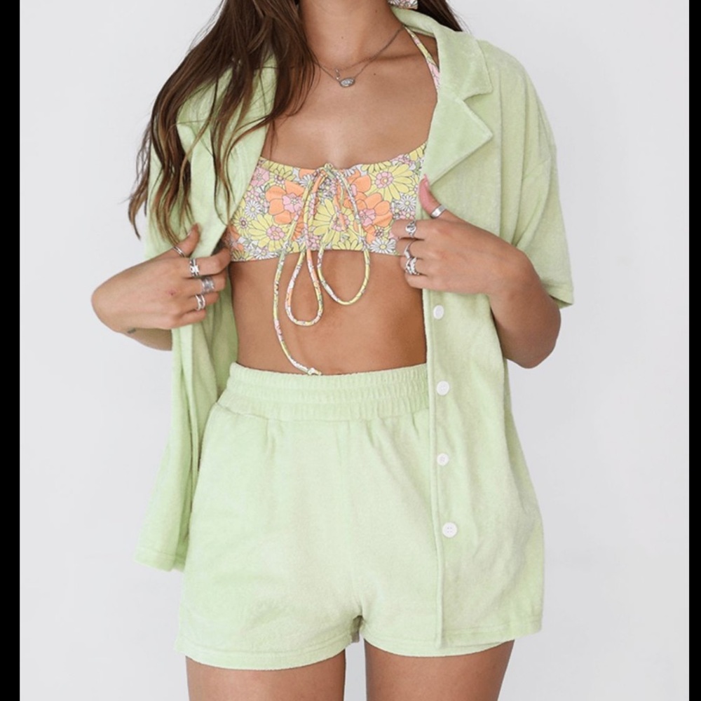 Bathing Suit Cover Sage Set